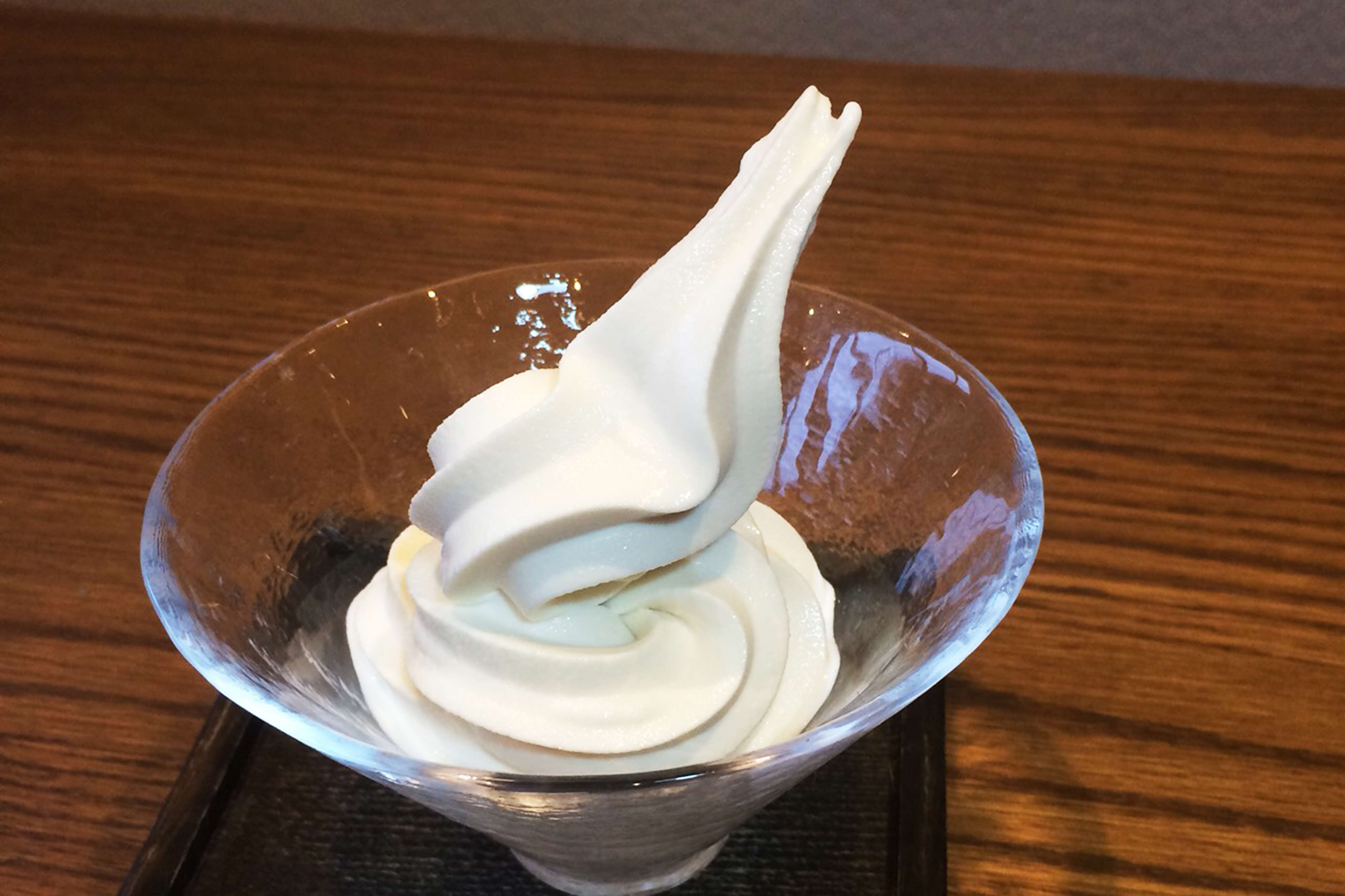 Soft cream made with soy milkの写真
